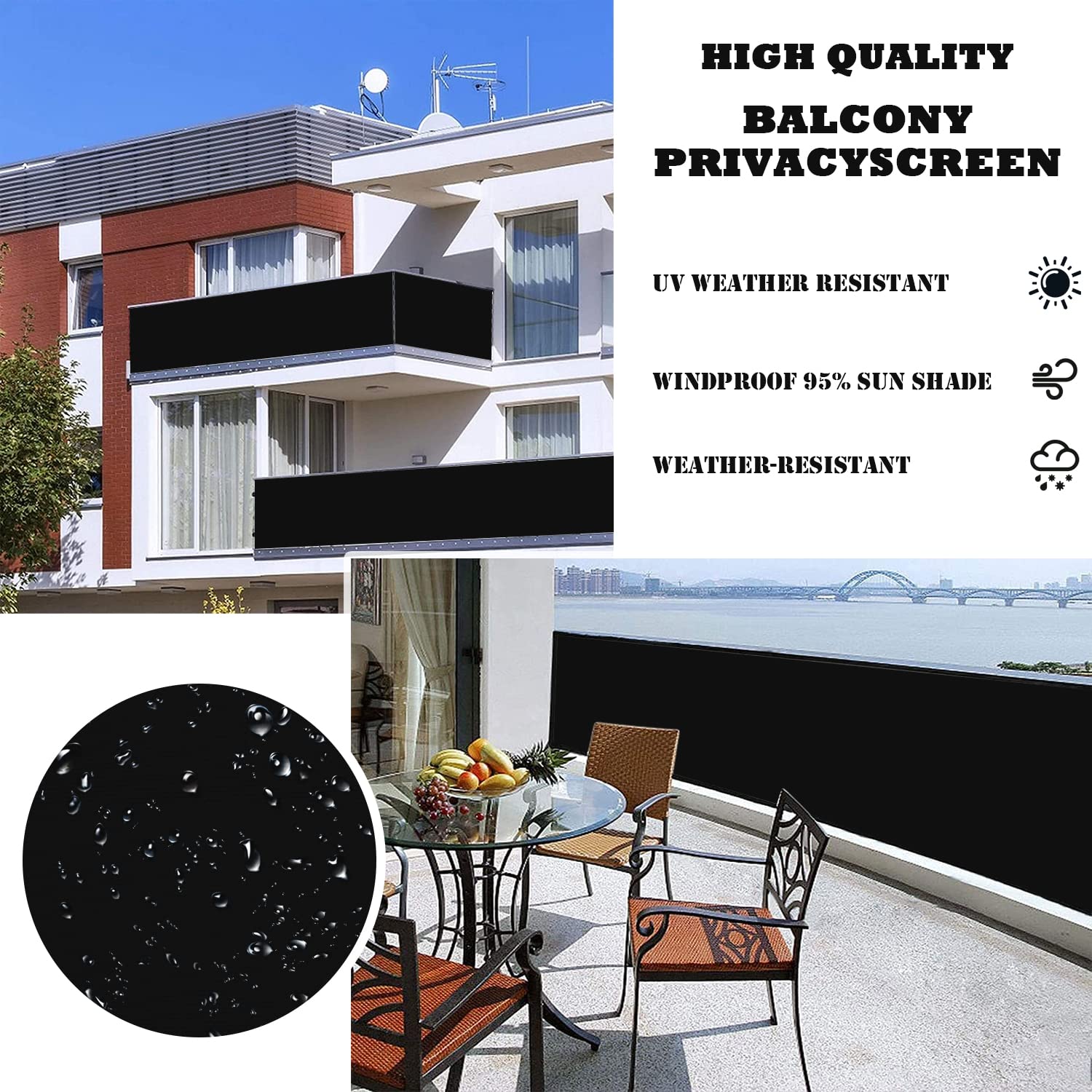 Telo da giardino resistente, 120 x 1450 cm, 220 g/m², diversi colori, per cortile, terrazza, copertura impermeabile resistente, ideale per protezione esterna