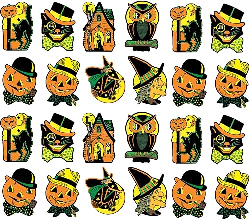 Beistle Recortes de Halloween 24 piezas, 8.5-9.25 pulgadas, multicolor