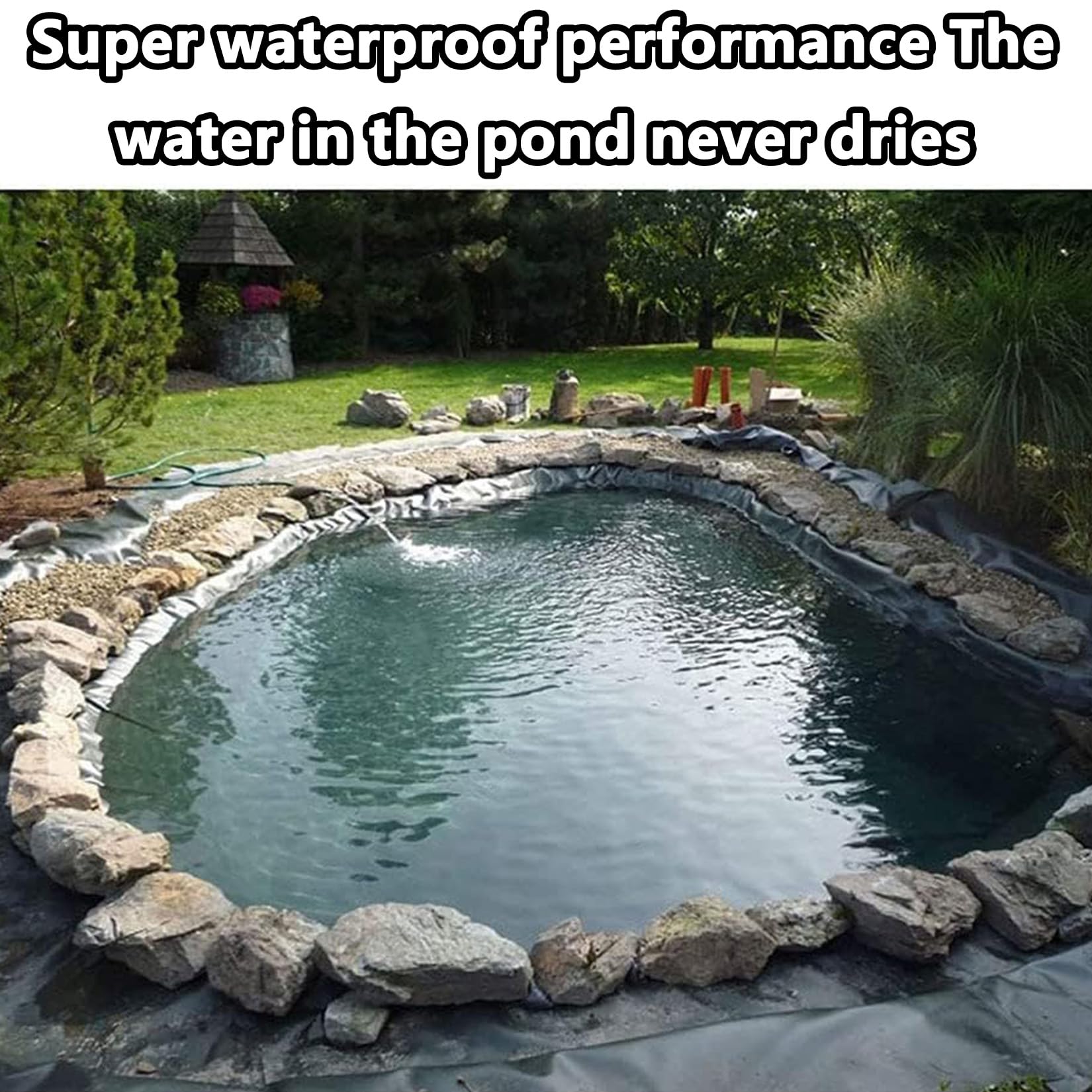 Telone resistente per piscine e giardini, rivestimento in PVC, 9 x 12,5 m, impermeabile, per fontane, torrenti e cascate, copertura esterna