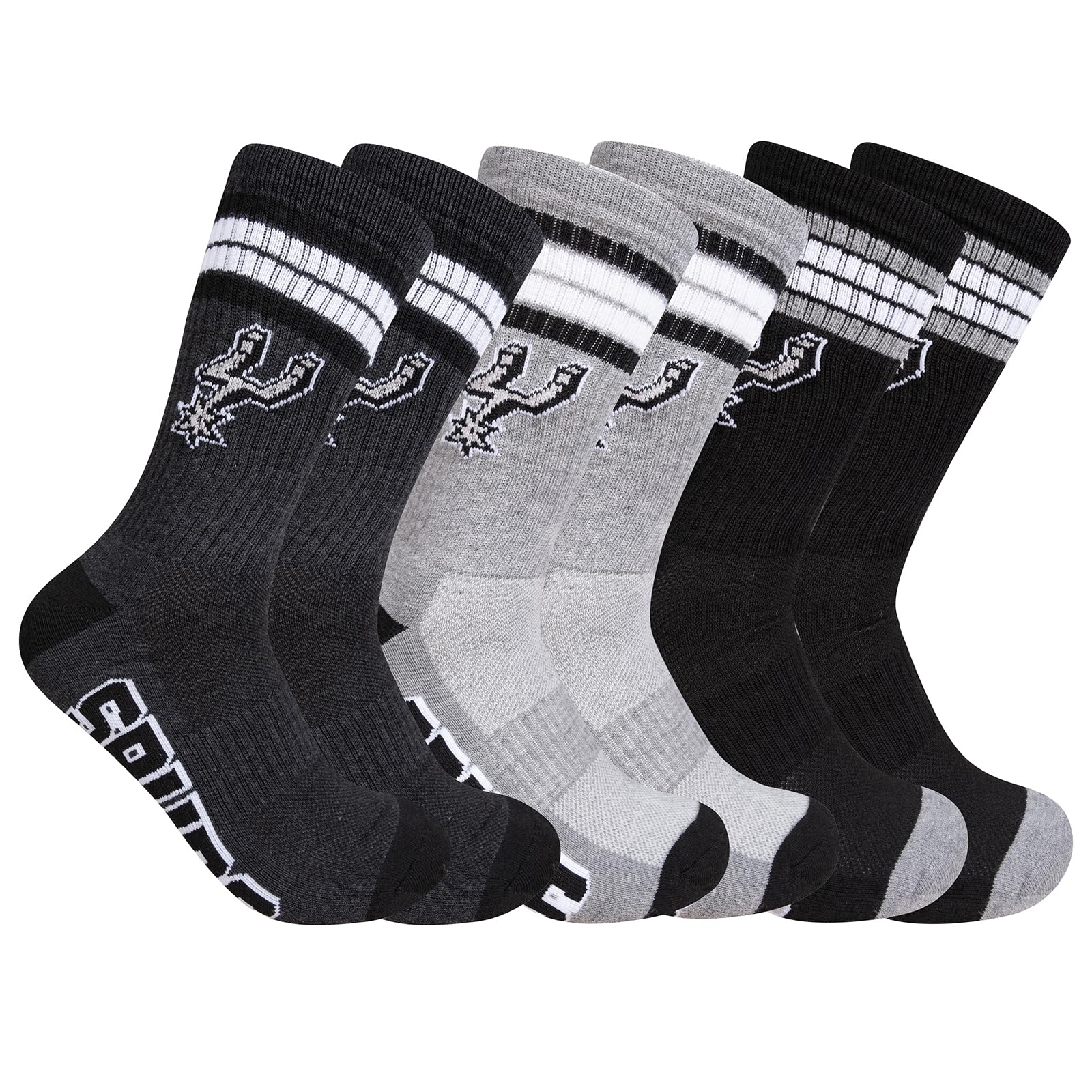 Ultra Game Men's Athletic Cushioned Crew Socks with Arch Compression for a Secure Fit
