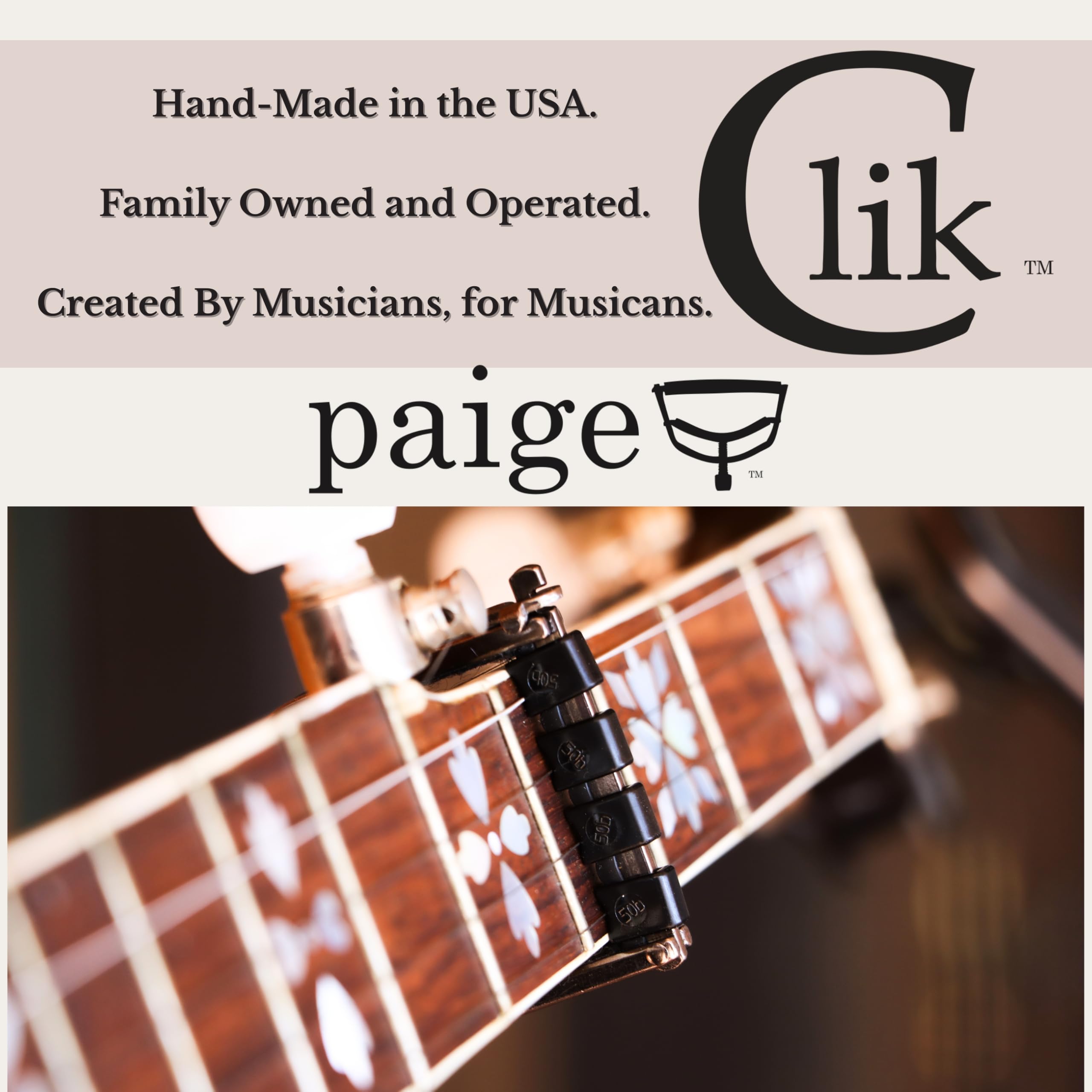Paige Clik Capo PC-B4-ETI Banjo/Mandolin