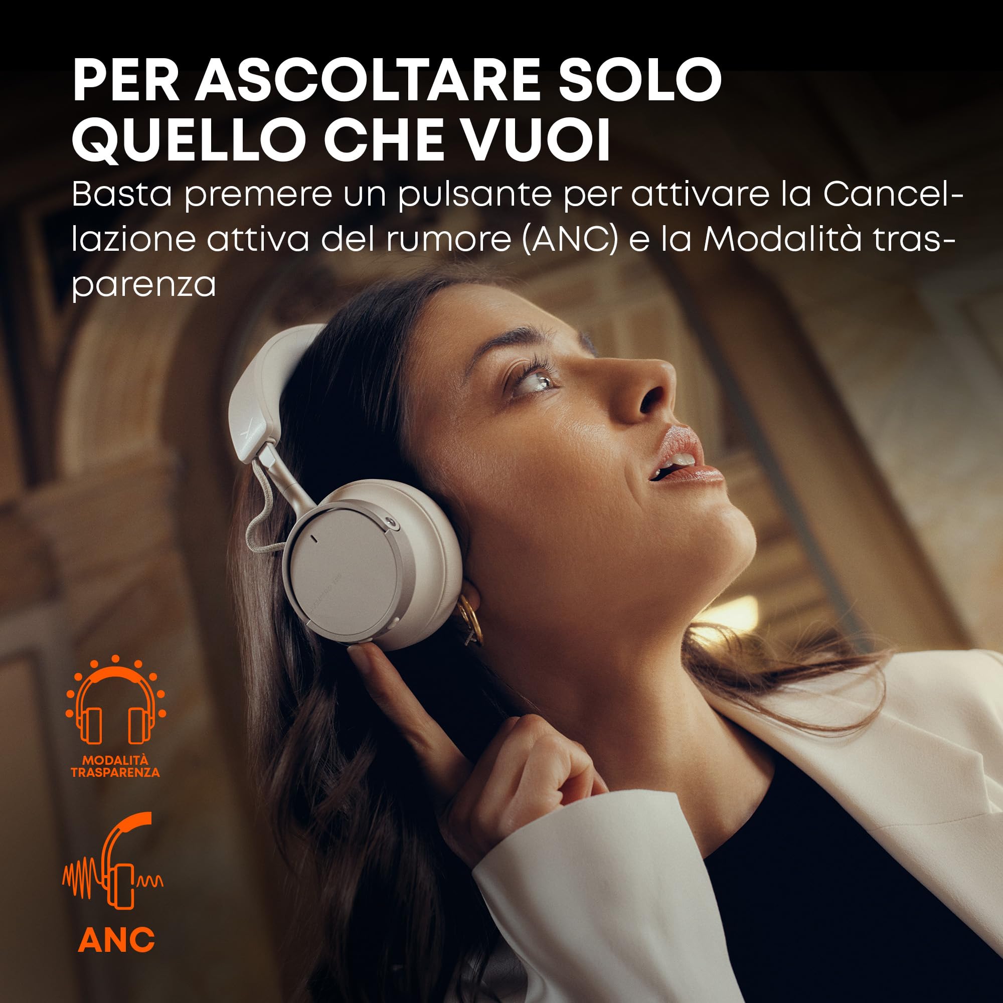 beyerdynamic AVENTHO 100 - Cuffie wireless On-Ear con cancellazione del rumore, 60 ore di durata della batteria, pieghevole, in nero - nuovo aggiornamento disponibile tramite app