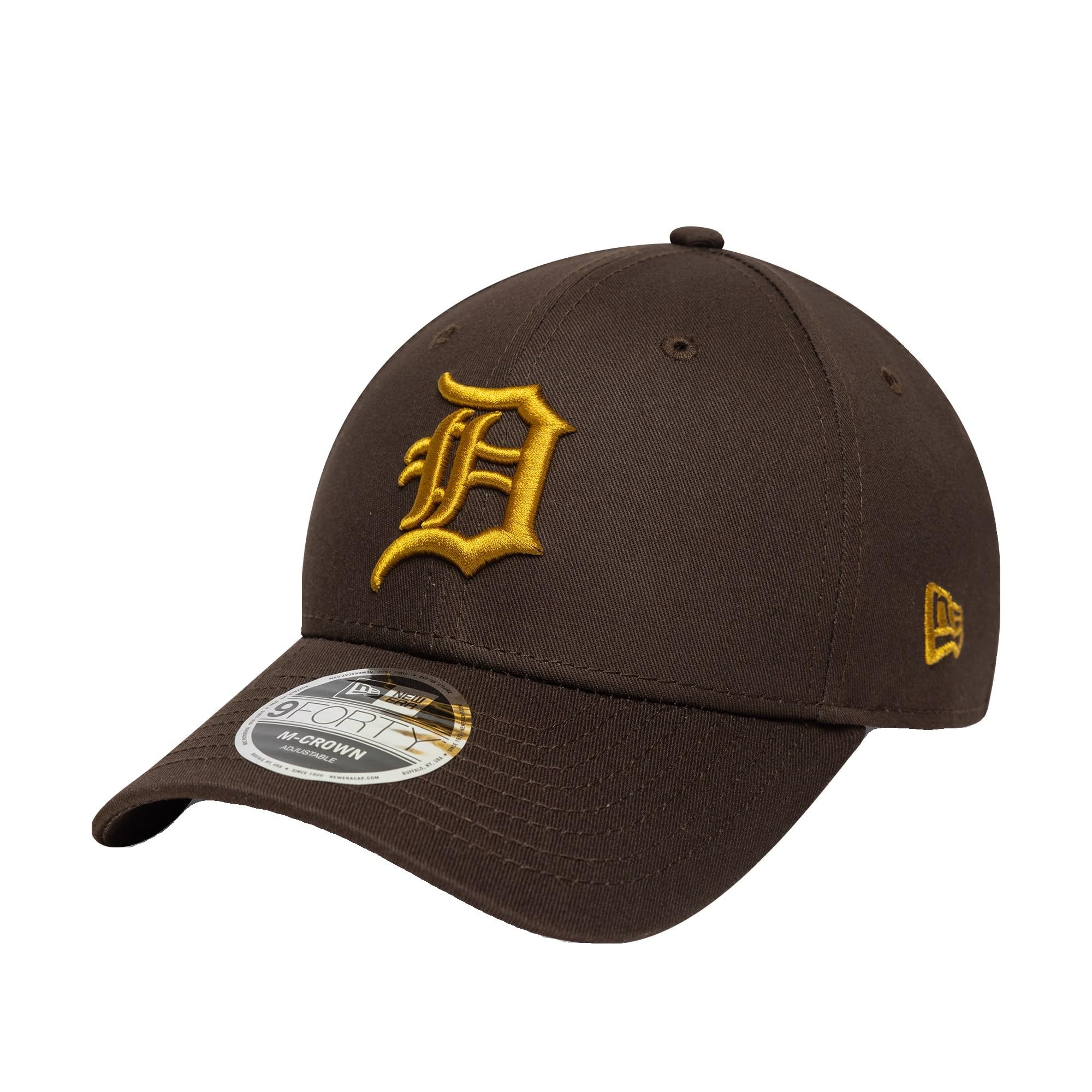 New Era Mens 9FORTY Detroit Tigers Baseball Cap - Dark Brown - One Size