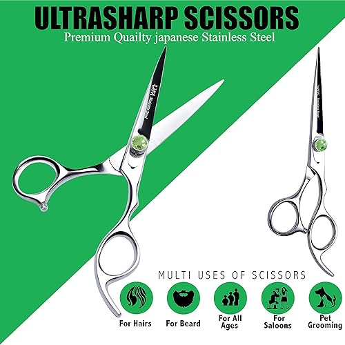 Miniatura 5 de UM Supplies Scissors 6.5  Tijeras de peluquero premium para cortar el cabello  Tijeras de corte de múltiples usos  Tijeras de corte de pelo para