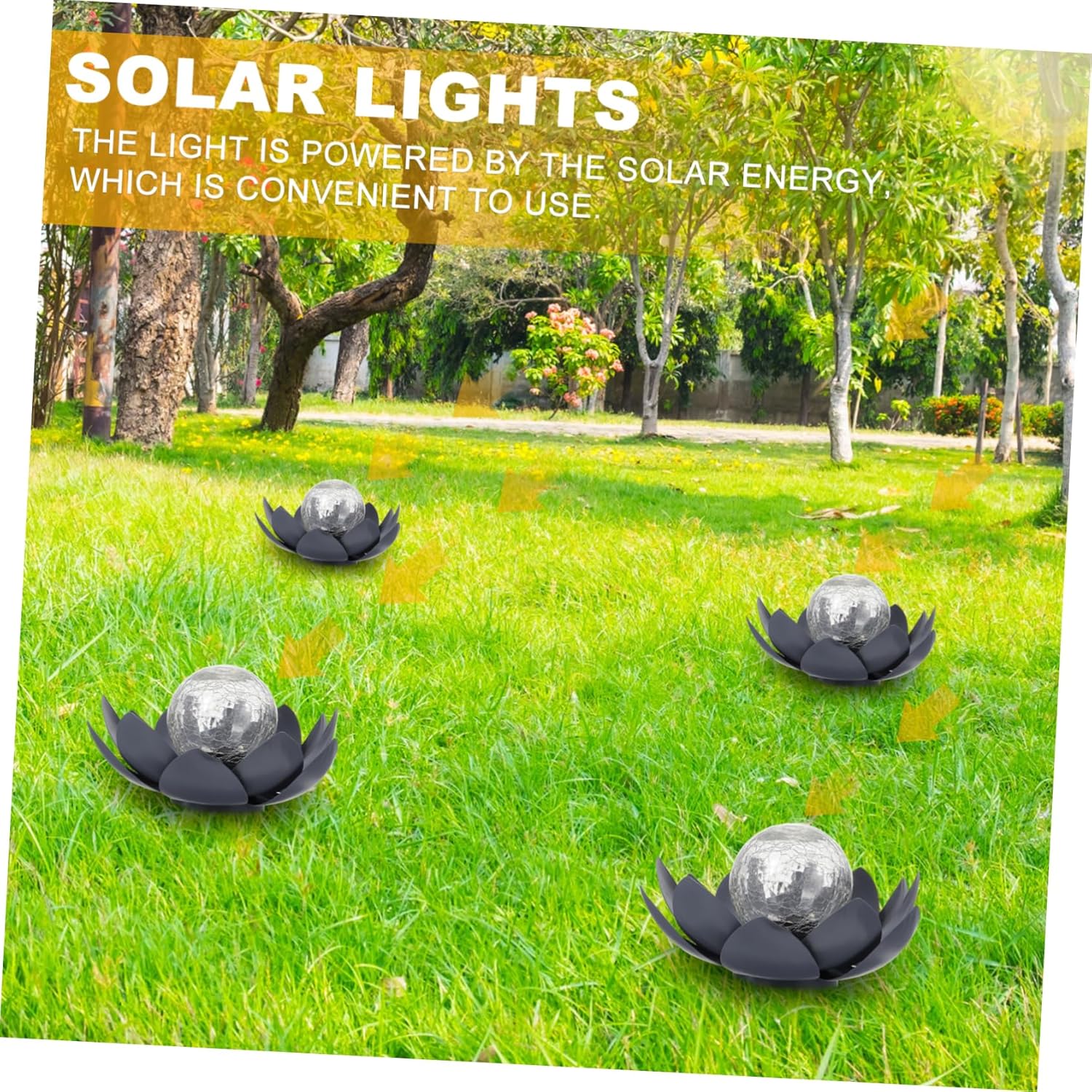 NUOBESTY 1pc Solar Powered Lotus Lamp for Garden Elegant Outdoor Decorative Light for Lawn and Patio Solar Energy Landscape Lighting for Courtyards and Terraces