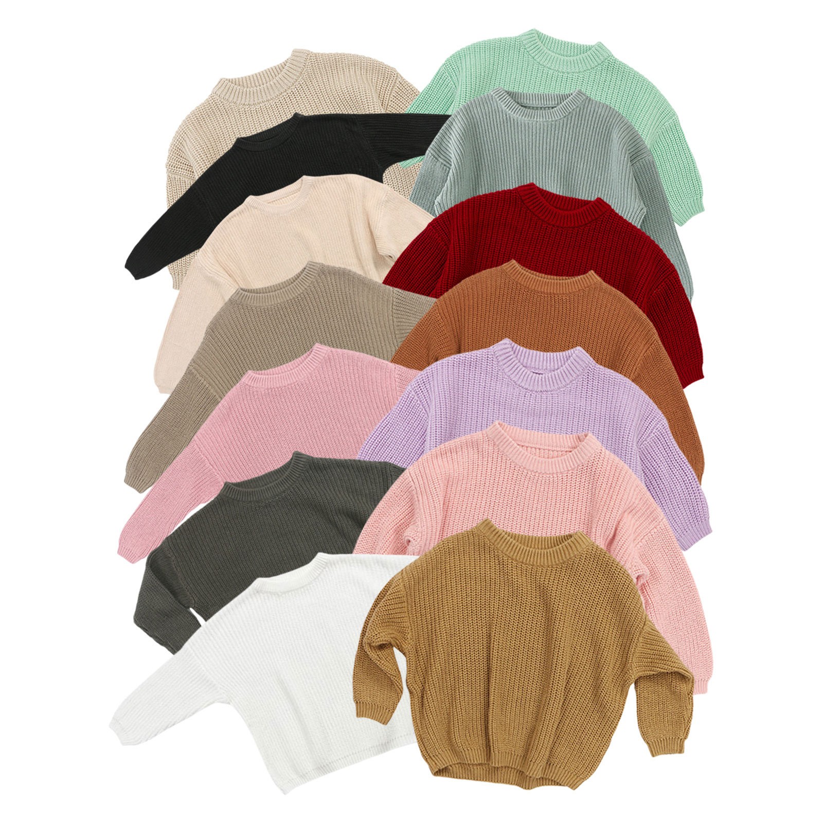 LCW Baby Robe Bébé Fille Col Rond Manches Longues Et Pull En Tricot Lot De 2 Ecrou O 2577723
