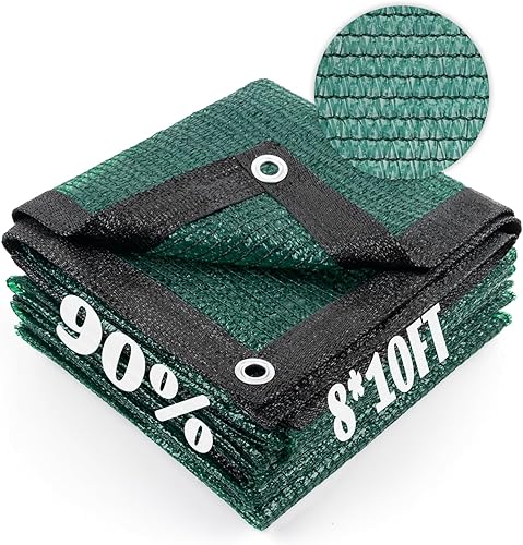 Miniatura 128 de Cool Area 55% Tela de Sombra Solar con Malla, Lona con Ojales para Cubierta de Plantas 2x5m, Toldo para Patio, Jardín, Pérgola, Invernadero, Negro