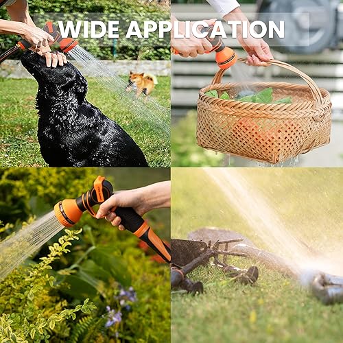 Miniatura 7 de Giraffe Manguera de jardín manguera de agua híbrida manguera de extensión de 58 pulgadas giratoria resistente ligera flexible