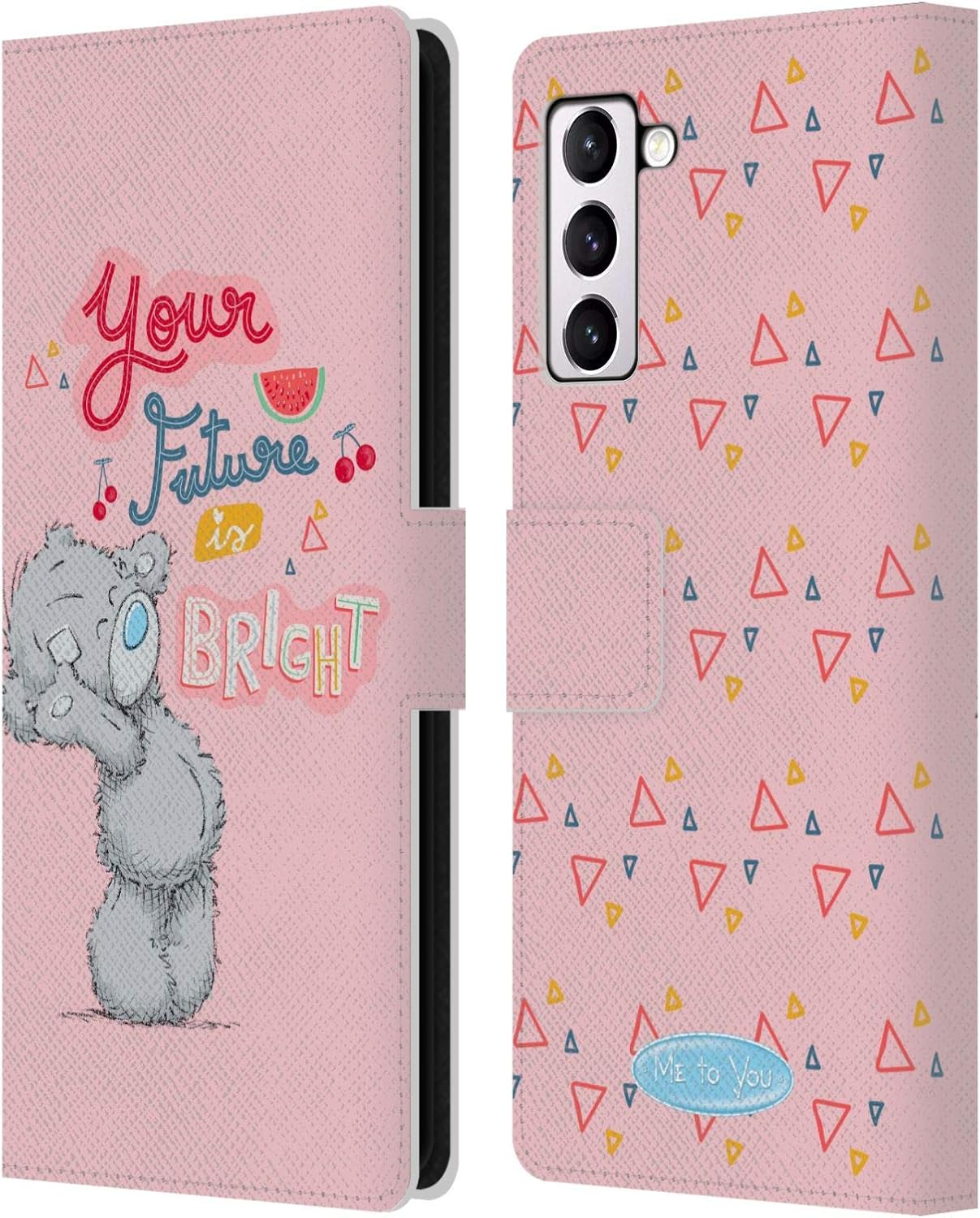 Head Case Designs Officially Licensed Me to You Your Future is Bright Retro Fun Leather Wallet Case Compatible with Samsung Galaxy S21+ 5G