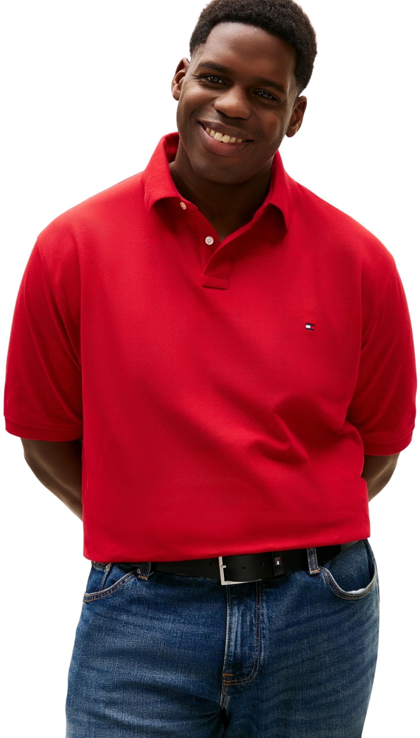 Tommy Hilfiger Men's Polo Shirt - 3XL - Red