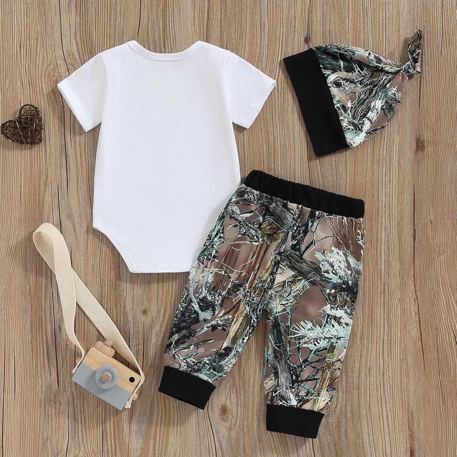 Hunting Baby Clothes Newborn Infant Boys Duck Deer Hunting Bodysuit and Jungle Camo Pants Outfit Set - Image 6