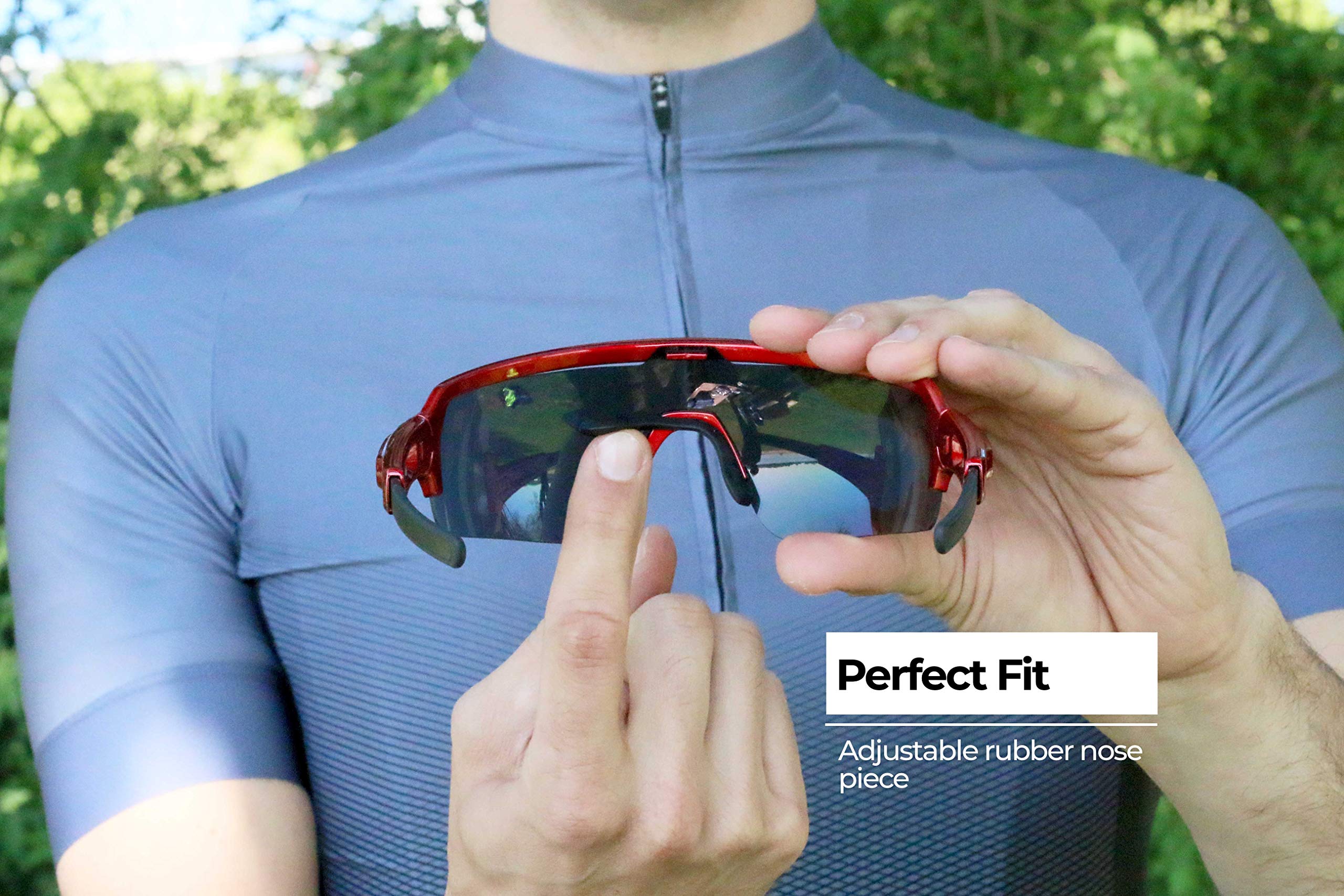 Bbb Cycling Okulary sportowe unisex z połyskiem czerwone, jeden rozmiar