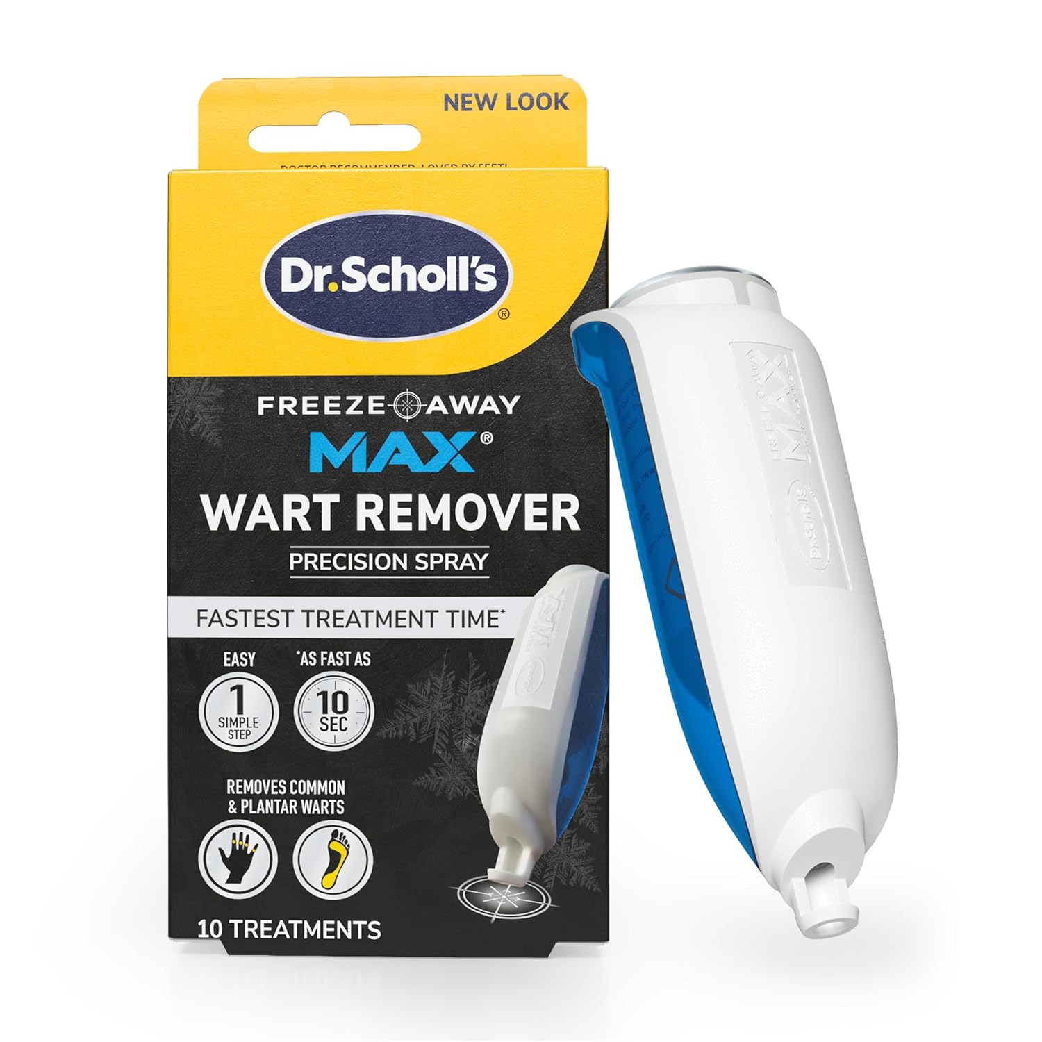 Dr Scholls Freeze Away MAX Wart Remover 10 Treatments - As Fast As 10 Seconds to Treat Warts