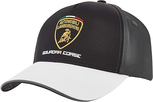 Lamborghini 2020 Squadra Corse - Gorra de viaje para adulto color negrogrisblanco