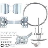 Ceoighe Universal Garage Door Lock Kit with Spring Latch and Keyed Handle, Garage Door Lock Set Fits for Single/Double Car Door max Width to 17ft, Including All Hardware