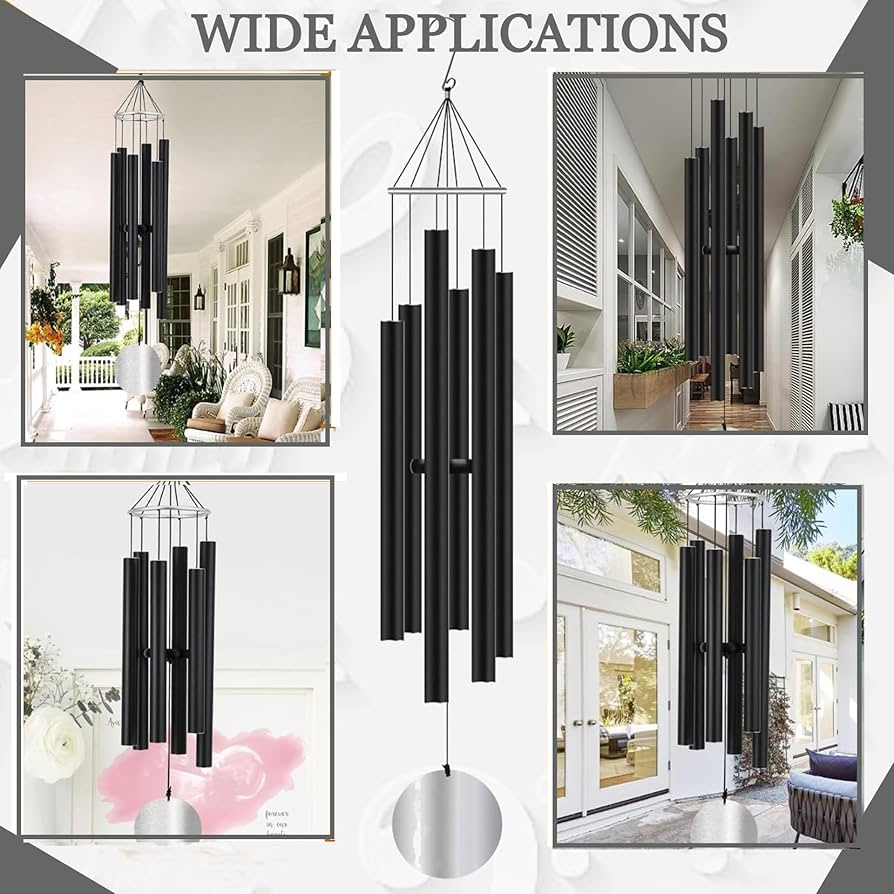 Hukimoyo 88 inch Big Size Wind Chimes for Home Positive Energy