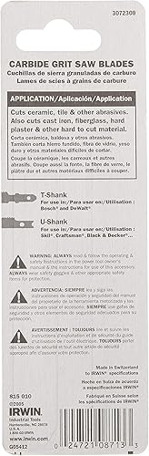 Miniatura 3 de Irwin Tools IRWIN 3072300 T Shank 3" 532 Hoja de sierra caladora de grano de carburo