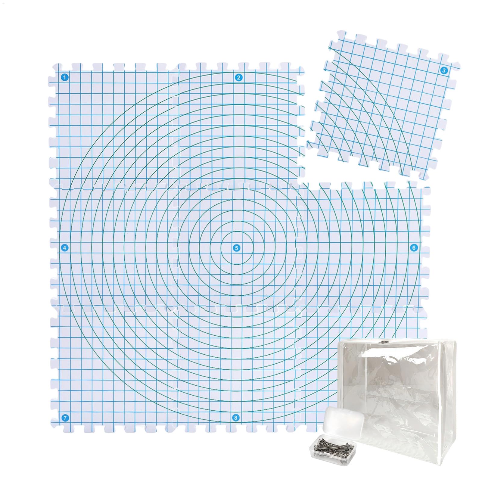 Tappetini da Bloccaggio Strumento per Uncinetto | Kit Bloccaggio Maglia Per Magliaie Artisti Tessili Appassionati Fai Da Te Indumenti Tovaglie Merletti Lana Laboratorio Casa