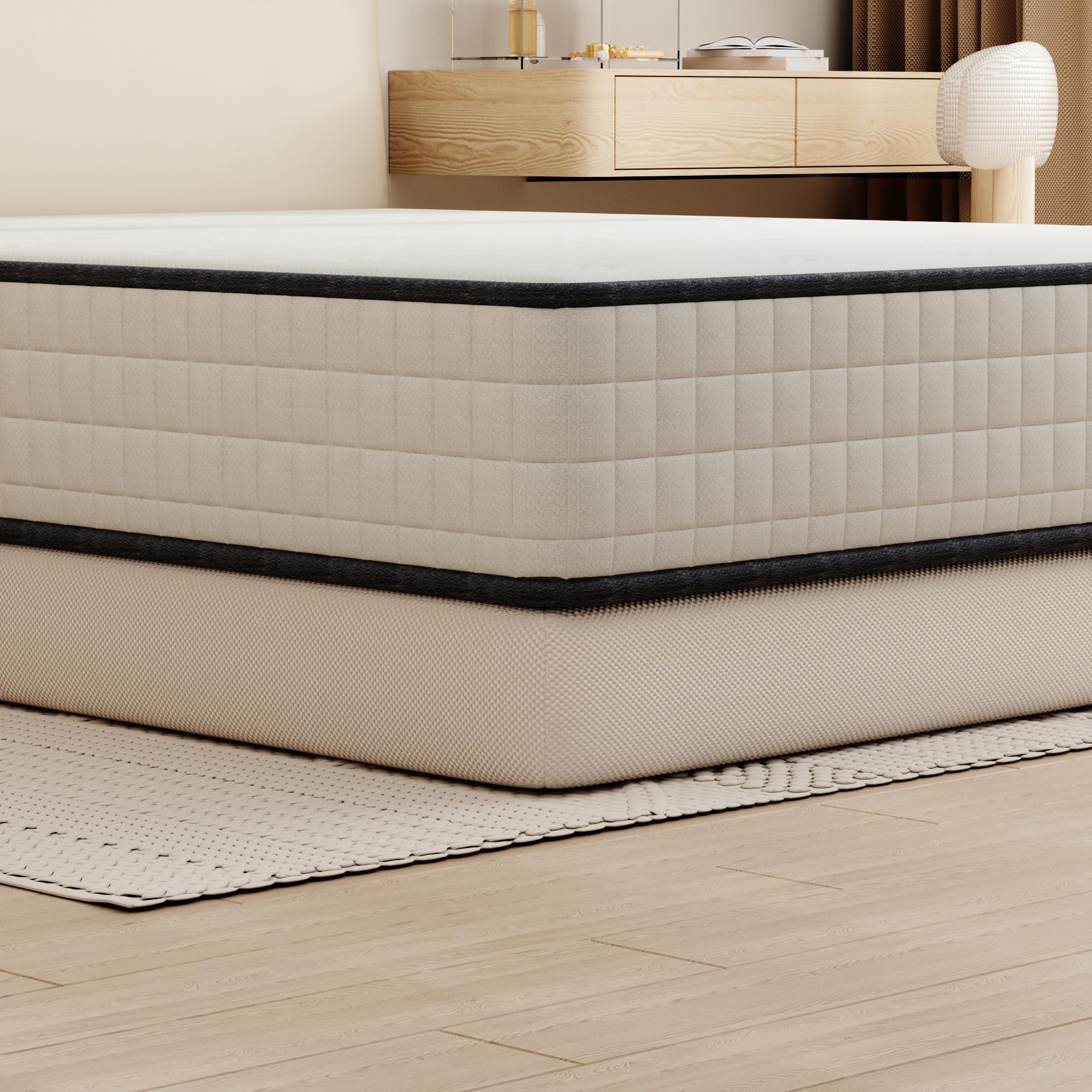 TEENO Matelas 140x190 Épaisseur 22cm Mousse à Mémoire de Forme Lit Adulte Enfant Confortable Doux Respirant
