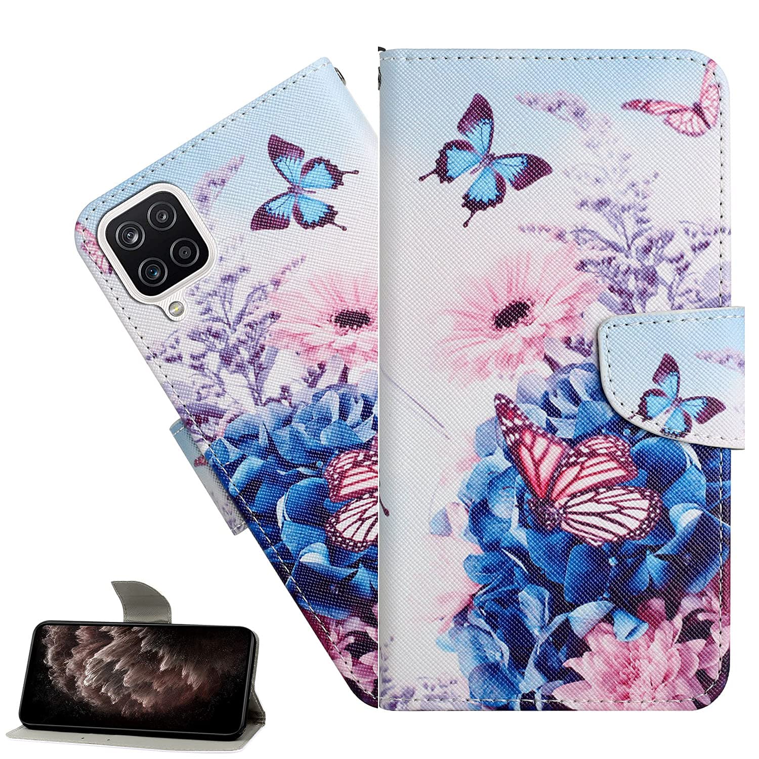 LEMAXELERS Custodia Galaxy A22 5G Cover Portafoglio