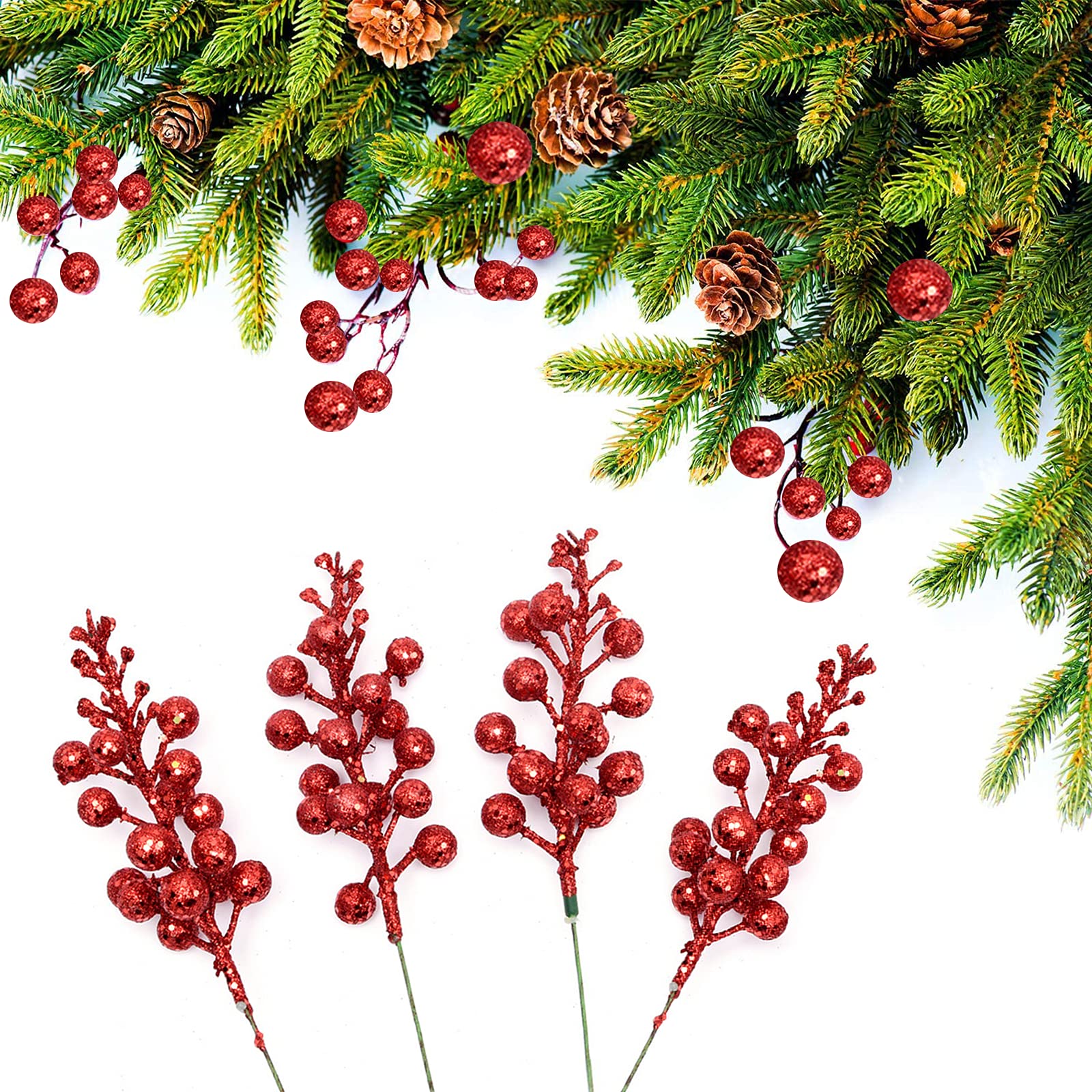 Weinrot Beeren Deko Für Weihnachten - Frostig & Festlich