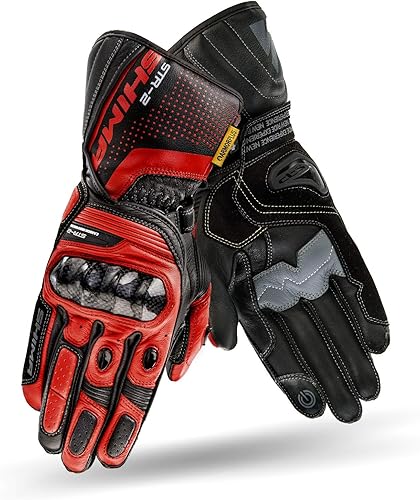 Miniatura 3 de SHIMA STR-2 Motrocycle Gloves for Men - Touchscreen Summer Sport Leather Biker Riding Gloves with Protectors, Reinforced Palm