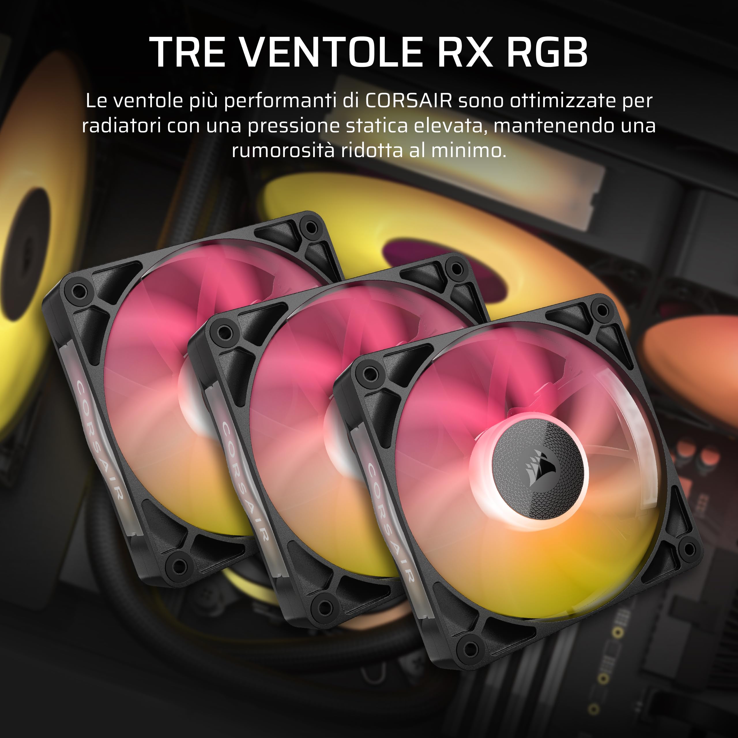 CORSAIR iCUE LINK TITAN 360 RX RGB Raffreddatore CPU a Liquido – 360mm AIO – 3x RX120 Ventole RGB Incluse – Adatto a Intel LGA 1851/1700, AMD AM5/AM4 – Hub di Sistema iCUE LINK Incluso – Nero