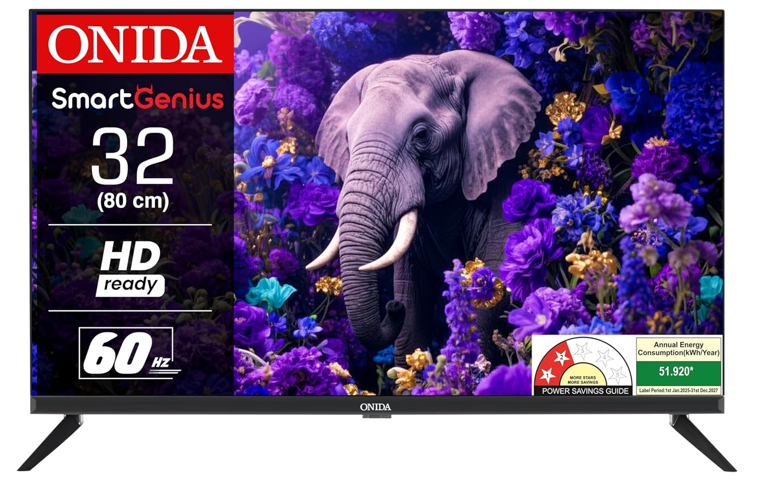 Onida 80 cm (32 inch) Smart Genius Series HD Ready Smart LED TV 32AHI