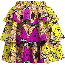 Women African Print Skirt Traditional Ankara Wax Kente Short Skirts