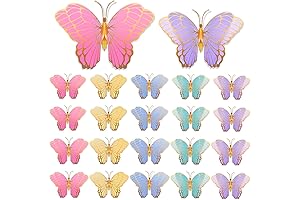 20 Pcs 3D Golden Butterfly Table Toppers Centerpieces for Girl Baby Shower...