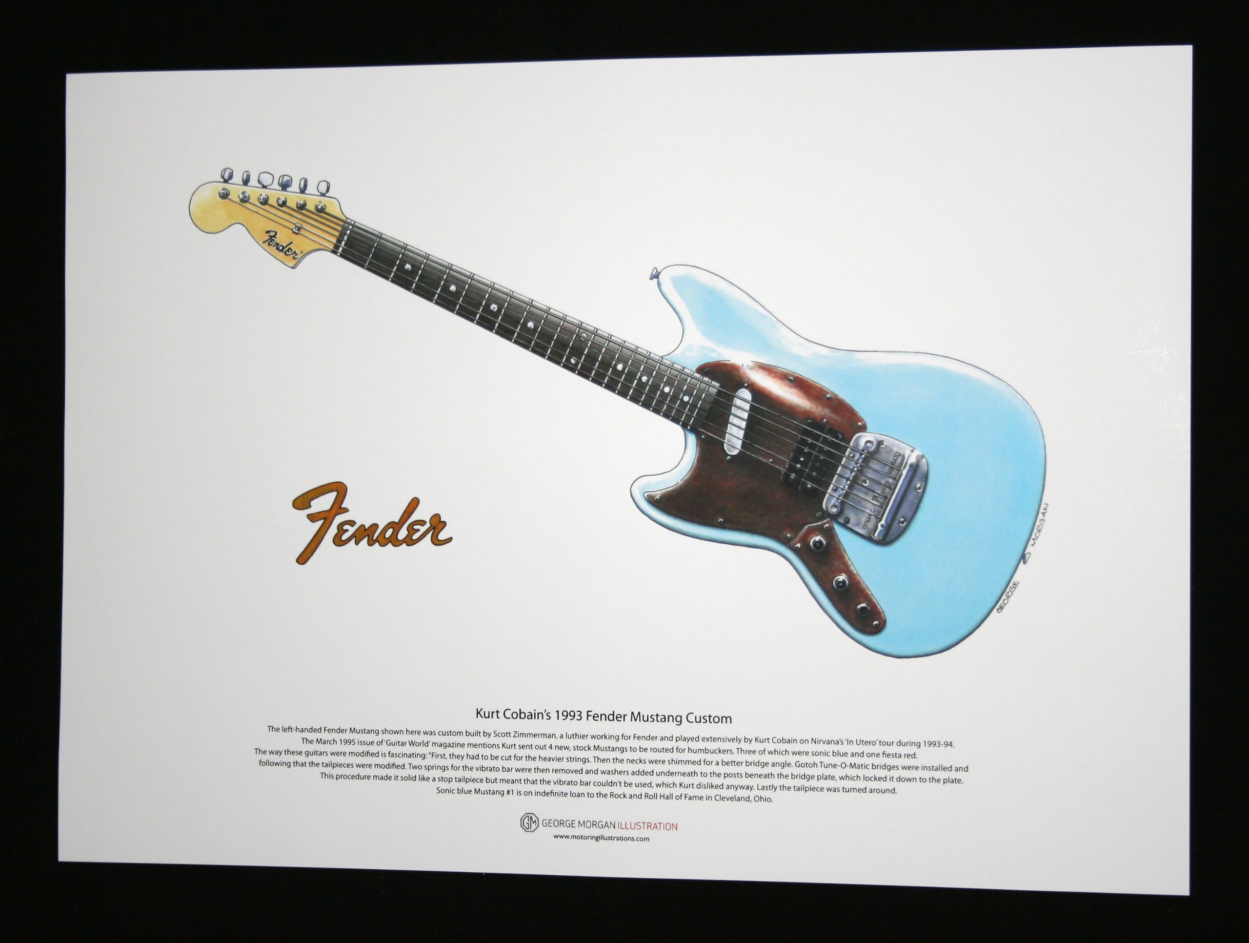 Kurt Cobain's Fender Mustang Custom Art Poster A3 Size : Amazon.ca