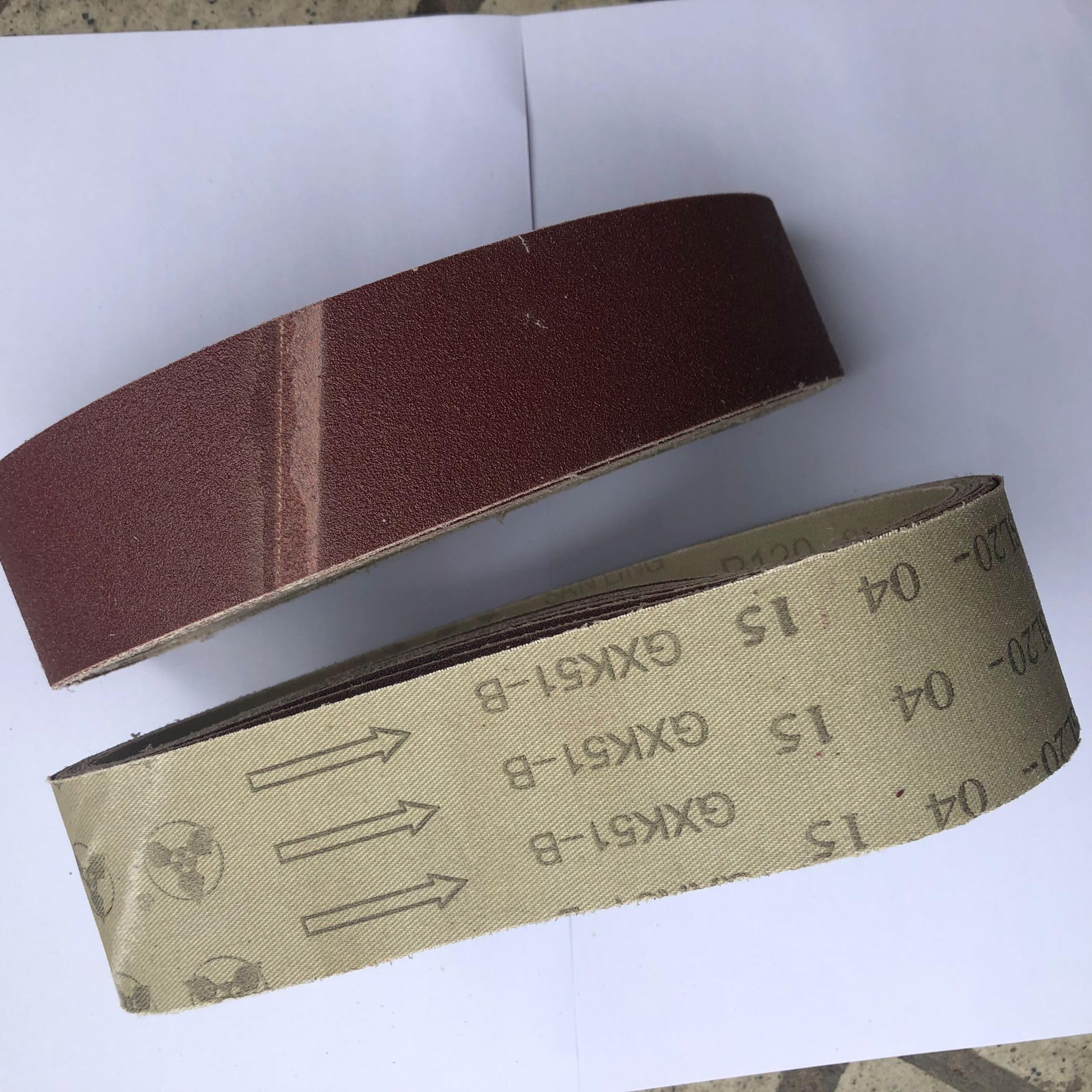20 bandas de lijado de 533 x 50 mm, grano 40-1000, de óxido de aluminio, for pulir máquinas de banda de lijado.(120#)