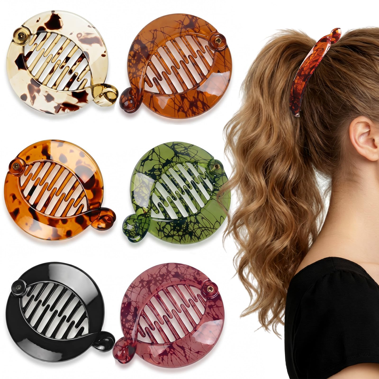 Photo 1 of WILLBOND 6 Pcs Mini Banana Hair Clips