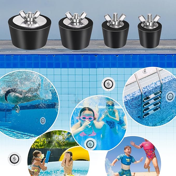Pack de 4 tapones de goma para piscina en varios tamaños miniatura 6