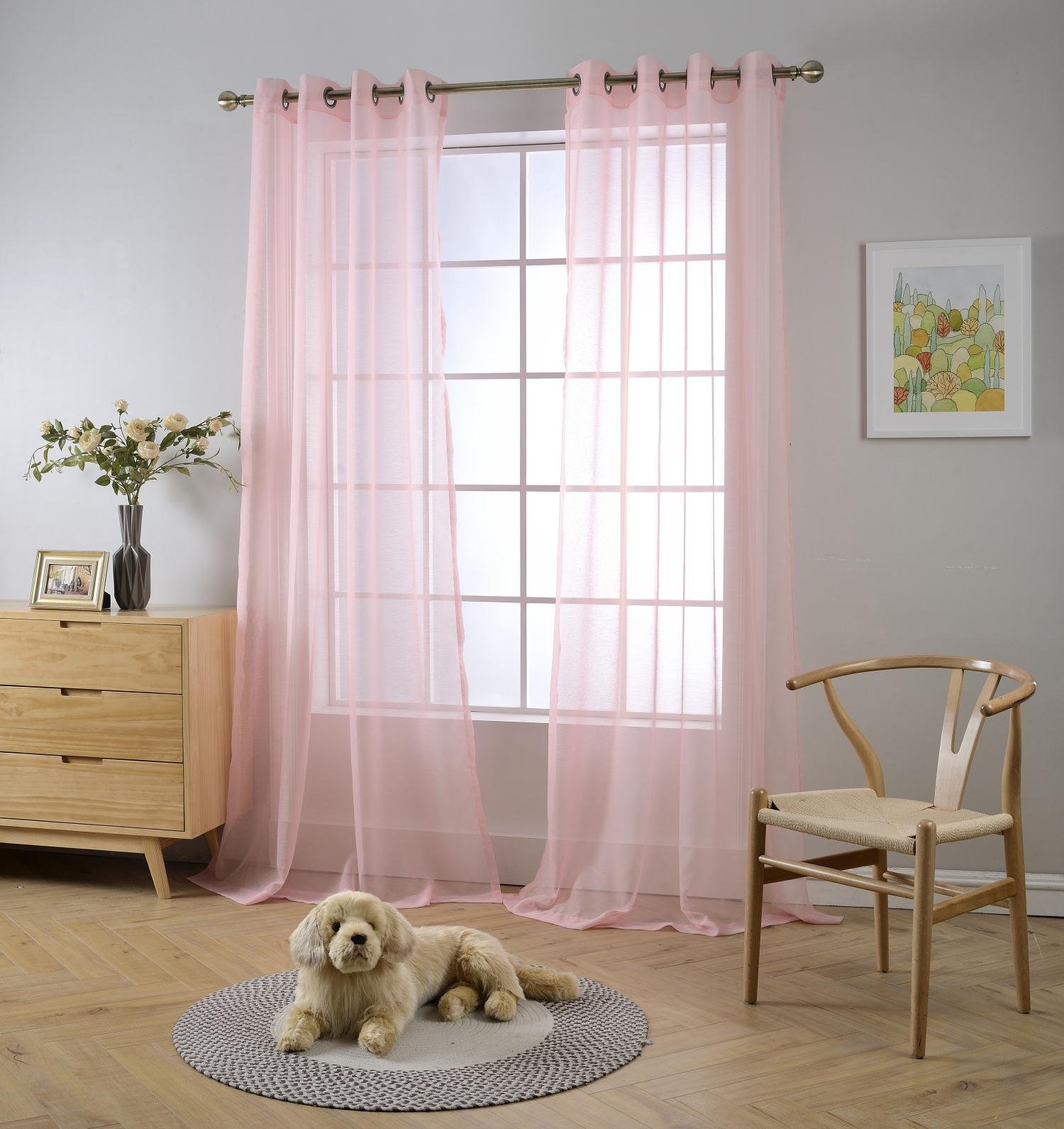 Pastel Yellow Sheer Curtains Curtains & Drapes