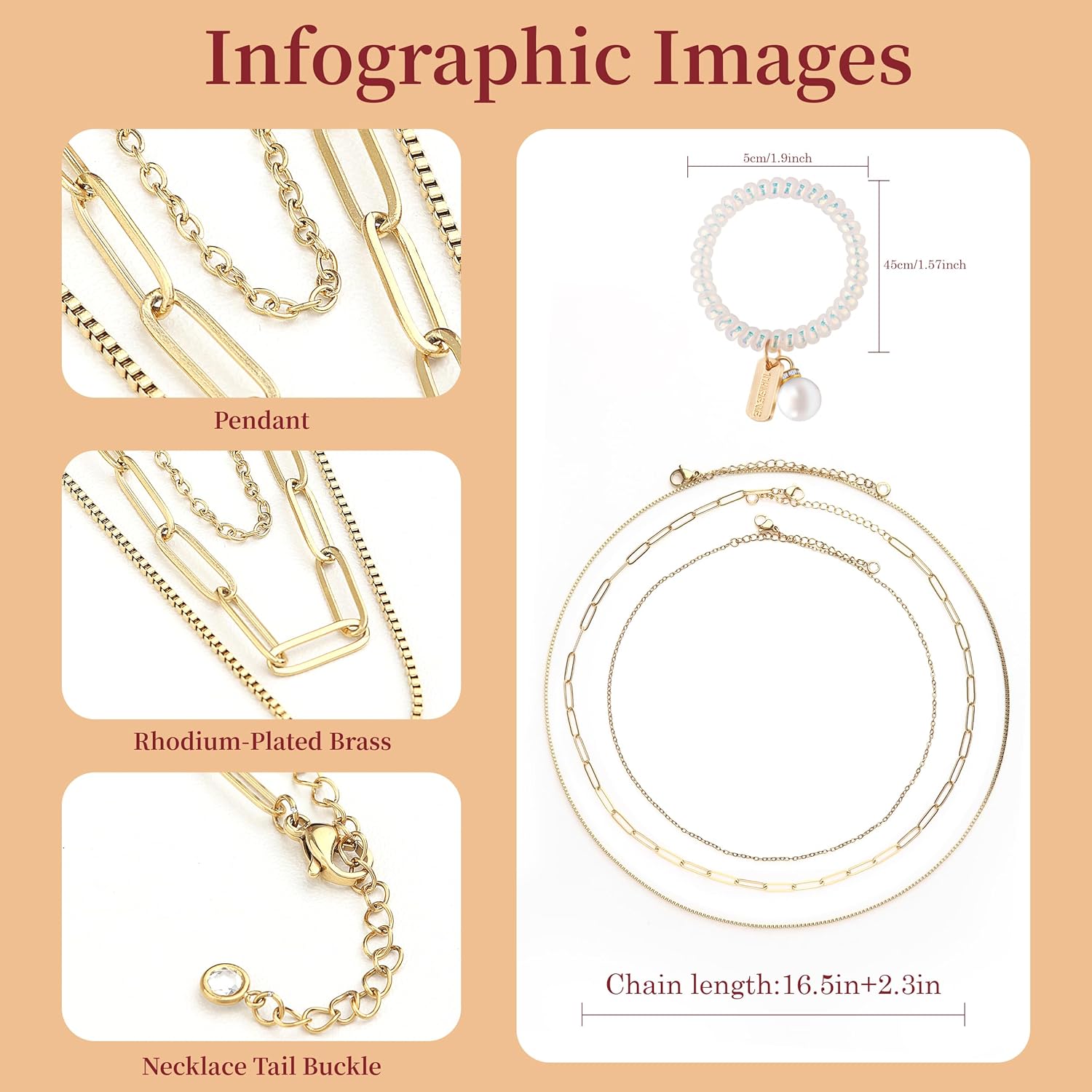 THEEVE Layered Necklaces for women | 14K Gold & Silver Plated Dainty Necklace for Women with Bracelet | Small Love Waterproof Chain Necklaces for Women - Image 2