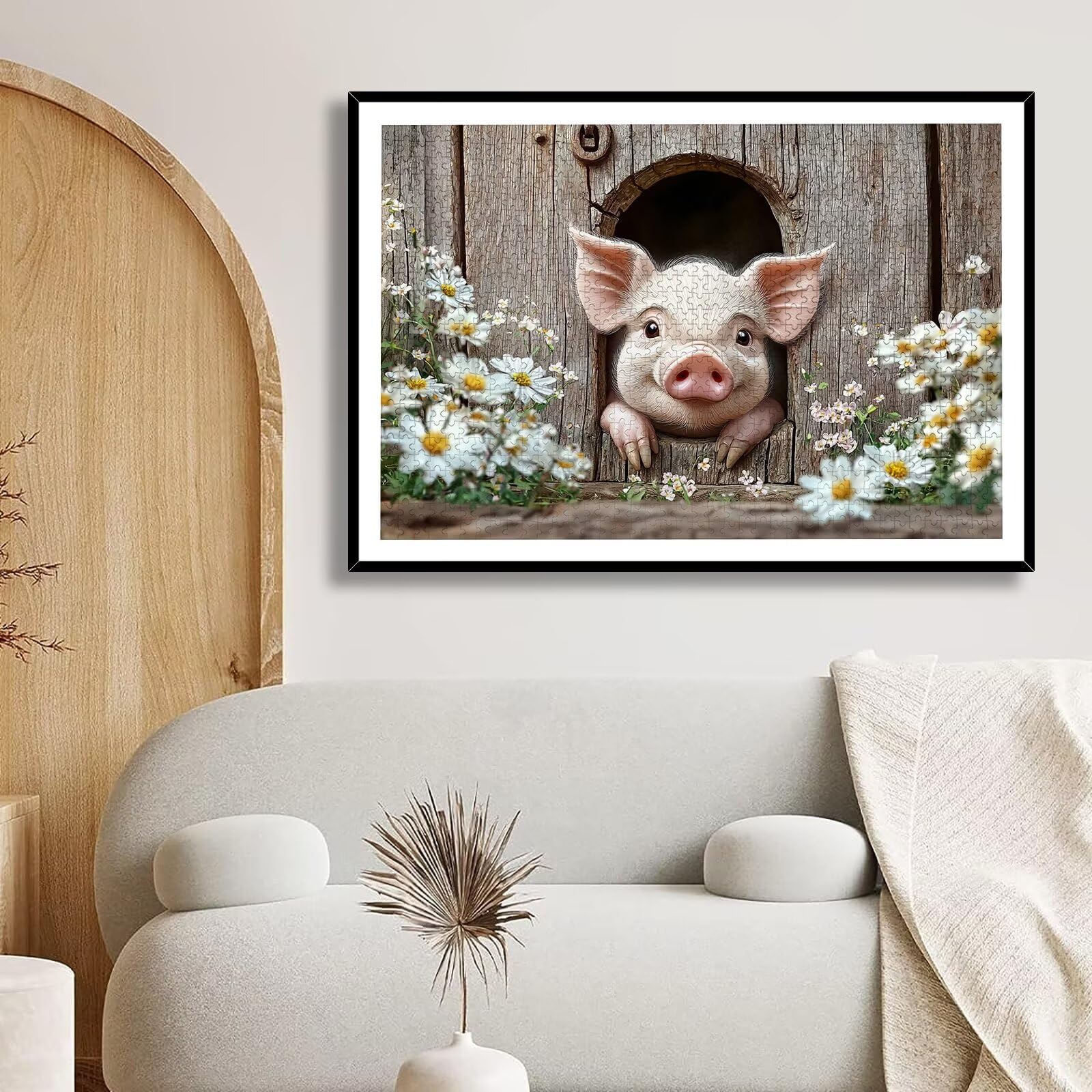 Puzzle 3000 sztuk dla dorosłych dzieci, drewniane puzzle świnia dla dorosłych, wymagające słodkie łamigłówki, rodzinne gry edukacyjne, łamigłówki z pudełkiem do dekoracji domu, prezent dla kobiet