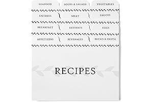 Jot & Mark Recipe Card Dividers | 24 Tabs per Set, Works...