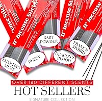 Vista 8 de Aroma Depot Backyard Varitas de incienso de 11 pulgadas, juego variado de 500 unidades, 11 pulgadas, 5 paquetes de 100 varillas por aroma. El juego