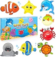 Vista 1 de Fulmoon Juego de 24 manualidades oceánicas para niños de 3 a 5 años, platos de papel de animales marinos, artes y manualidades, platos de papel