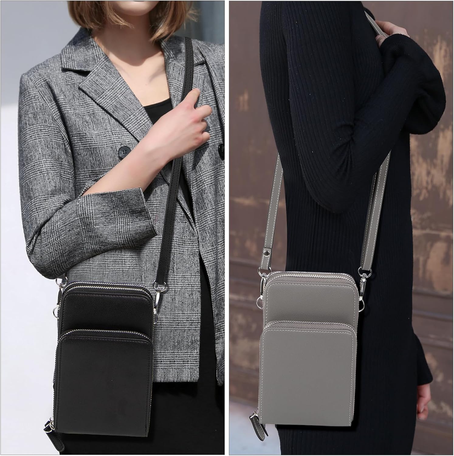 Pearl Angeli Small Crossbody Bag RFID Cellphone Wallet Purse Mini Ladies Handbag Purse with Shoulder Strap - Image 2