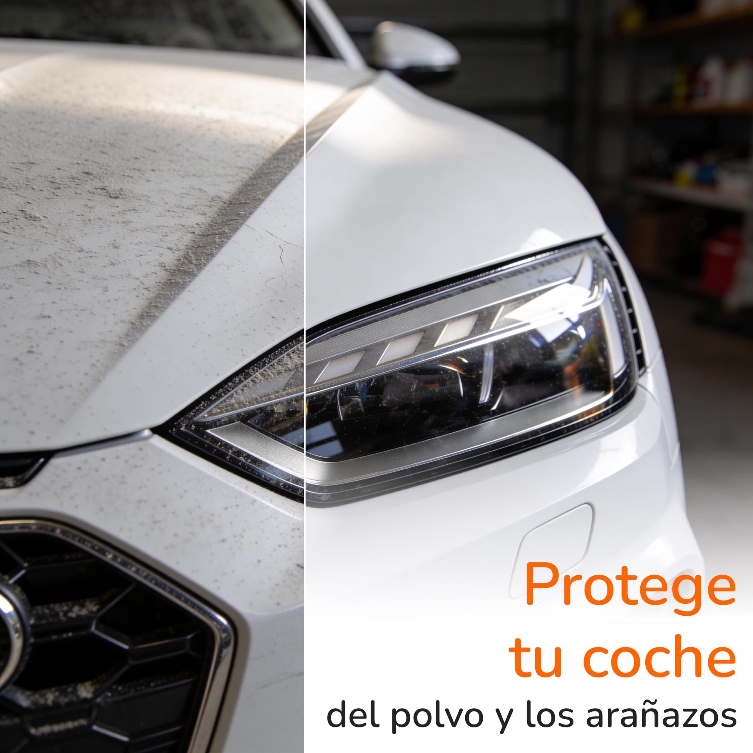 Upgrade4cars Funda Coche Interior Elastica | Cubierta Elástica de Tela para Auto en Negro | Tamaño SUV - M (450-480 cm)