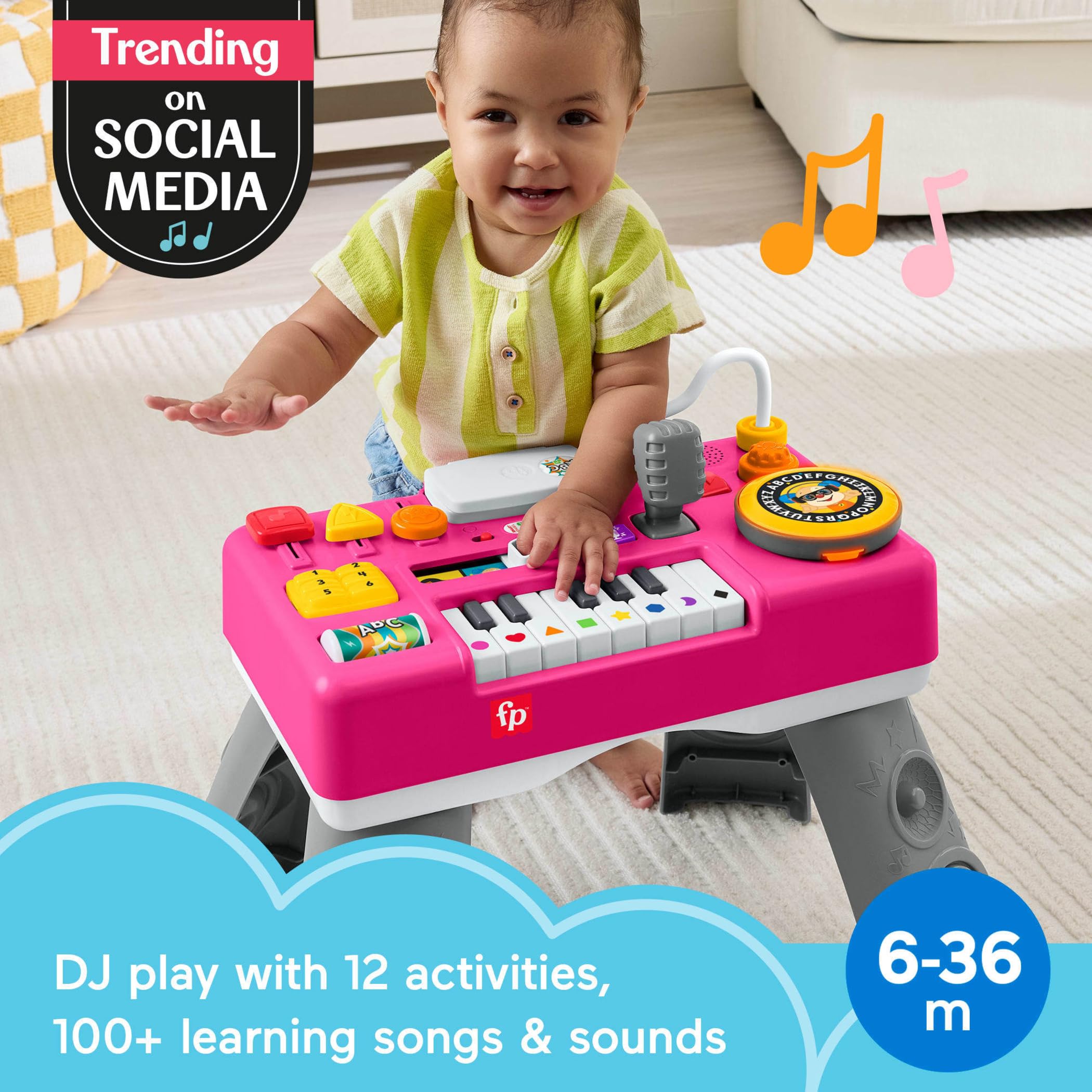 Amazon.com: Fisher-Price Laugh & Learn Mix & Learn DJ Table Baby