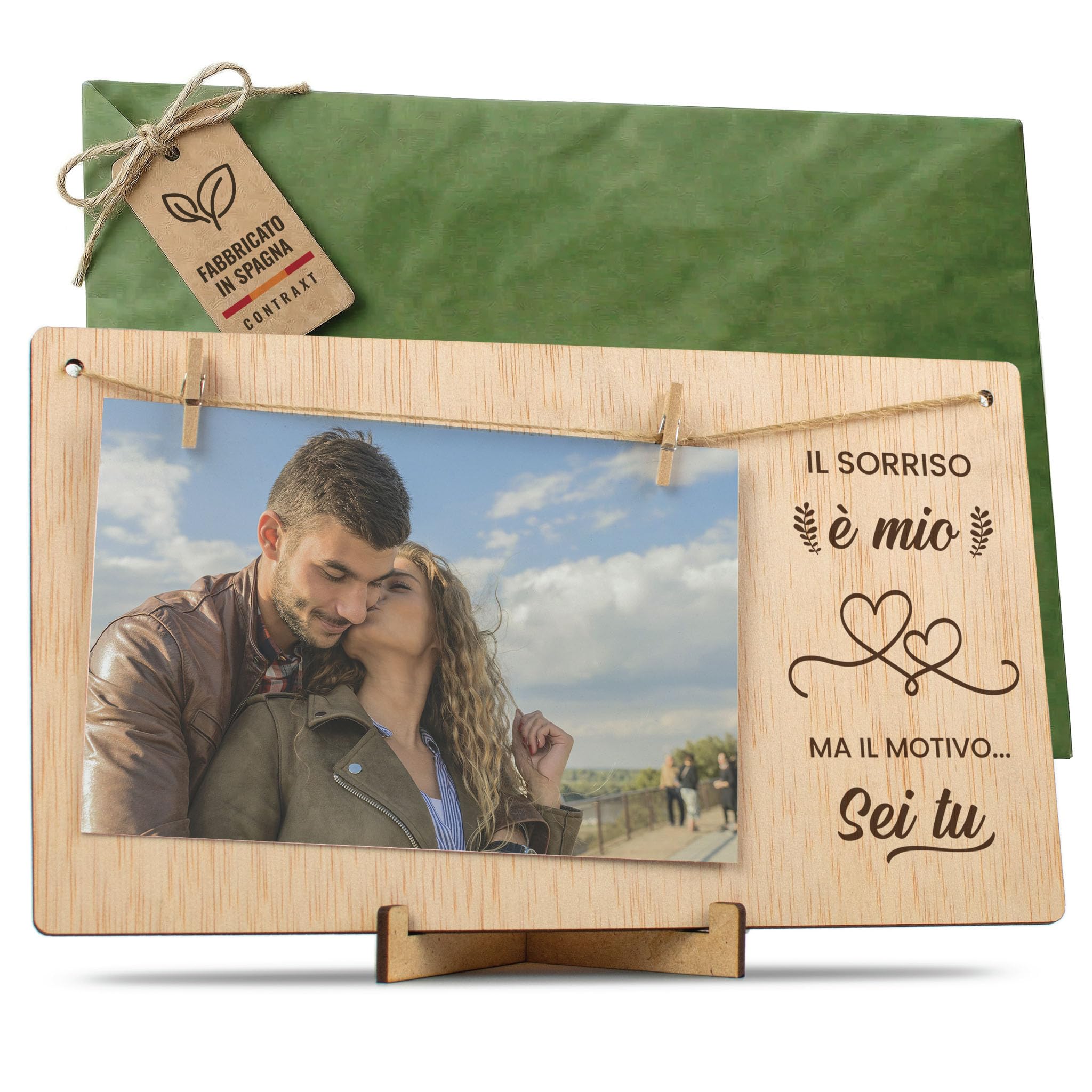 CONTRAXT Marco de Fotos Mama Dia de la Madre. Colgar fotos con pinzas madera natural ideas regalos detalles para mama postal madre primeriza wonderful original (Madre ES) — view 51