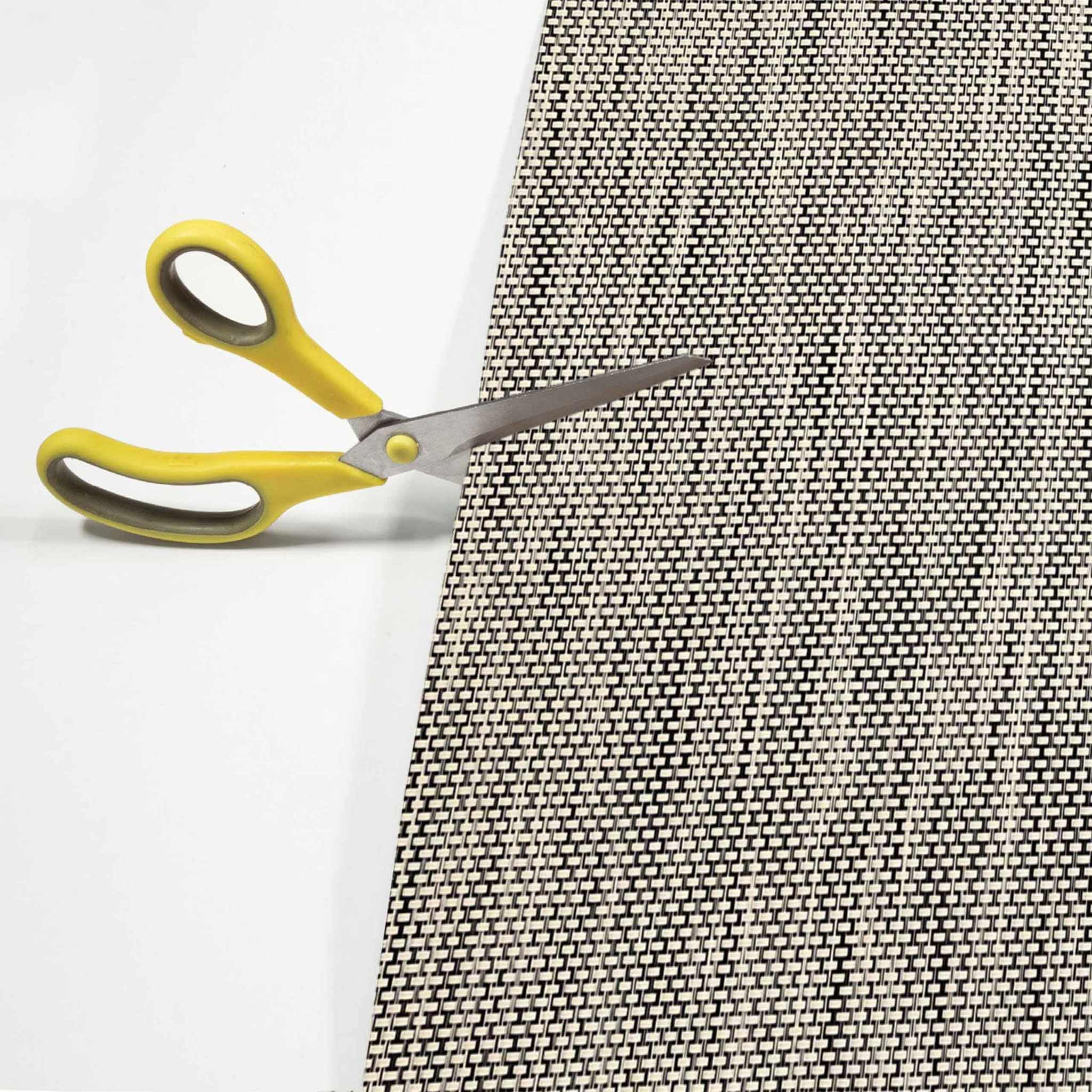 OLIVO.shop Tappeto Cucina Antiscivolo Lavabile Passatoia per Cucina Multiuso al Metro Passatoia Pvc Effetto Rattan, ROTOLO LOTUS BIG Avorio (50x340 cm)