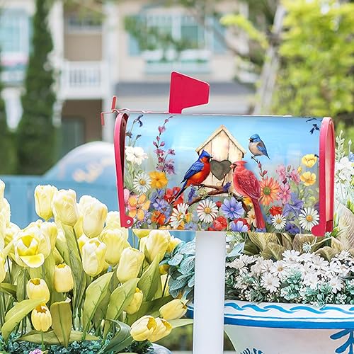 Miniatura 74 de Funda para buzón de águila calva con bandera estadounidense, tamaño estándar, 18 x 21 pulgadas, patriótica, impermeable, para buzón de correo