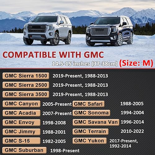 Miniatura 2 de GIANT PANDA Funda de volante para GMC Sierra - Funda para volante de automóvil para GMC Acadia Terrain Yukon - Rojo