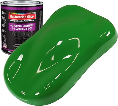 Restoration Shop Vibrant Lime Green Acrylic Urethane Auto Paint - Quart