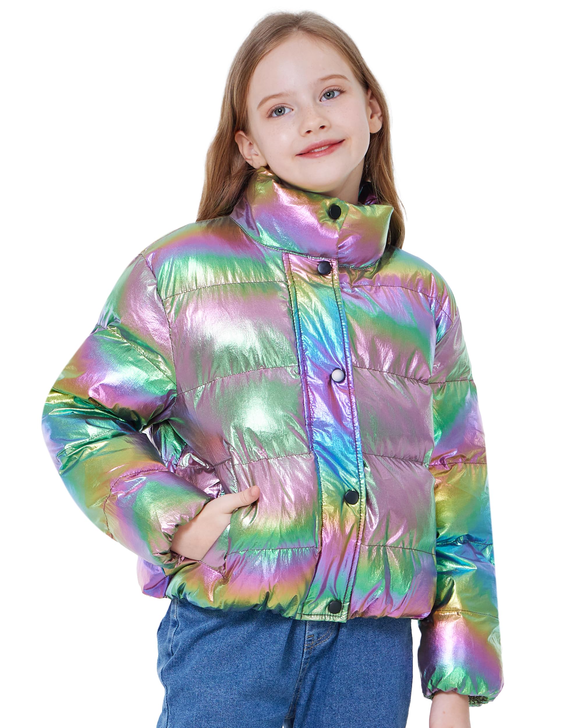 WULFUL Girl’s Winter Puffer Jacket Lightwight Warm Coat Short