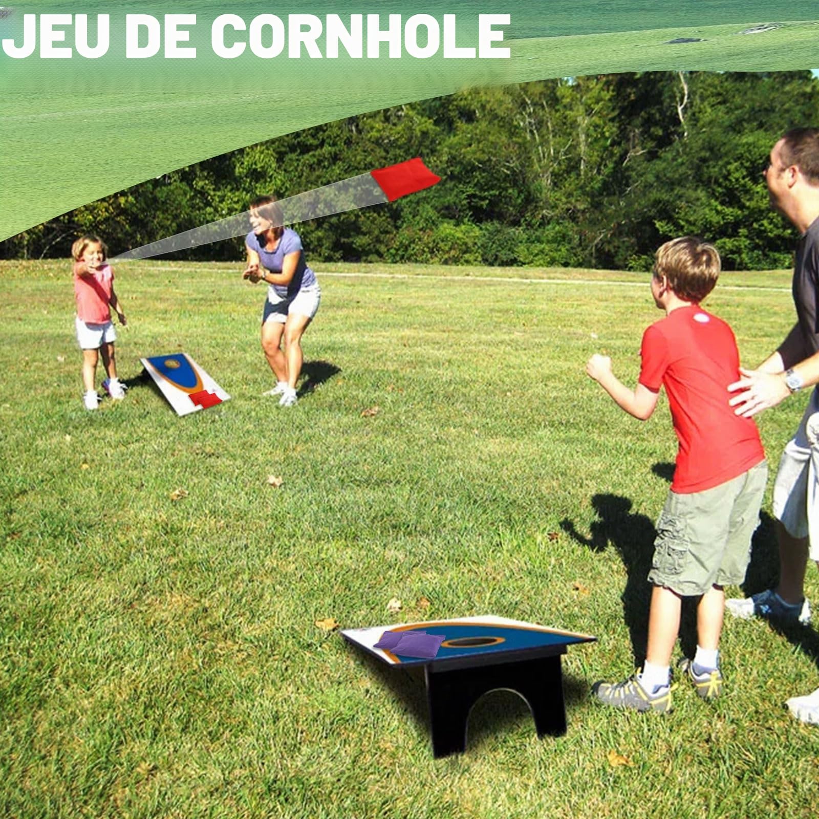 Lot de 36 sacs de cornhole - 6 couleurs - 7 x 7 cm - En nylon - Poufs de sable - Pour jeux de sport - Adultes - Pour jeu de cornhole